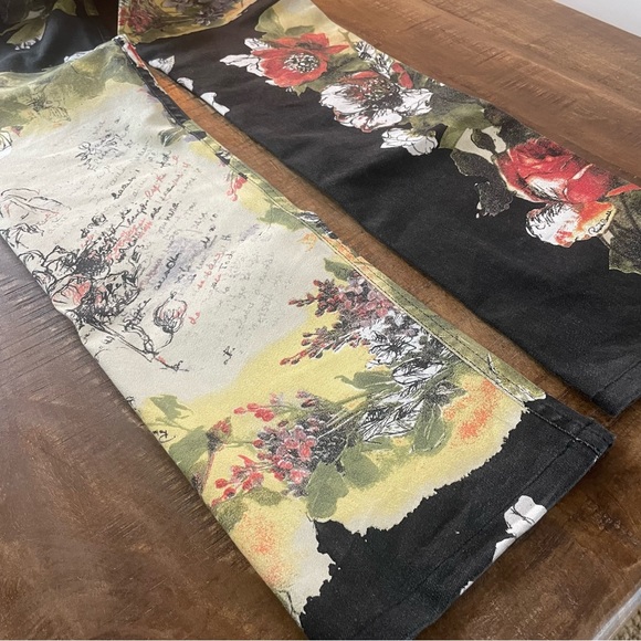 Vintage Roberto Cavalli Love Letter Jeans Print Pants Graphic Note XS - Picture 8 of 14